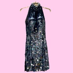 Dance Costume Sequin Halter Dress